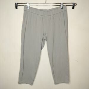 Standard James Perse Cropped Pants Gray Cotton Knit